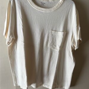 Madewell Cream Pocket T-Shirt sz XL